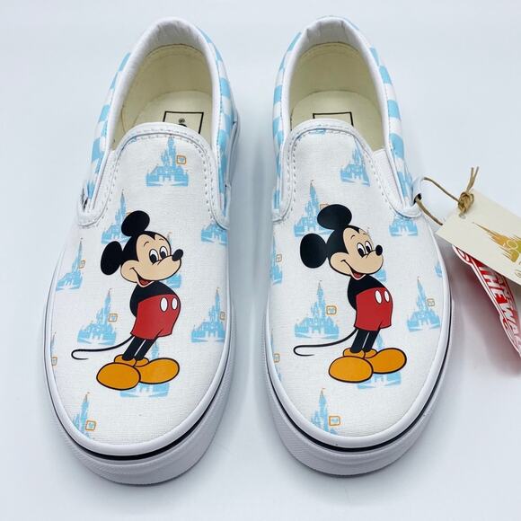 Vans Walt Disney World 50th Anniversary Mickey Mouse/Cinderella Castle Slip Ons - Picture 13 of 13